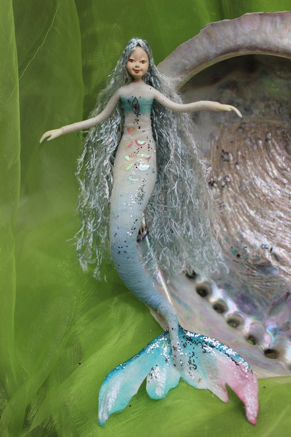 Meerjungfrau weiss-hellblau/MM1403
