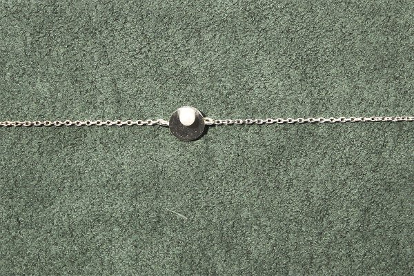 Armband Kreis mit Perle versilbert